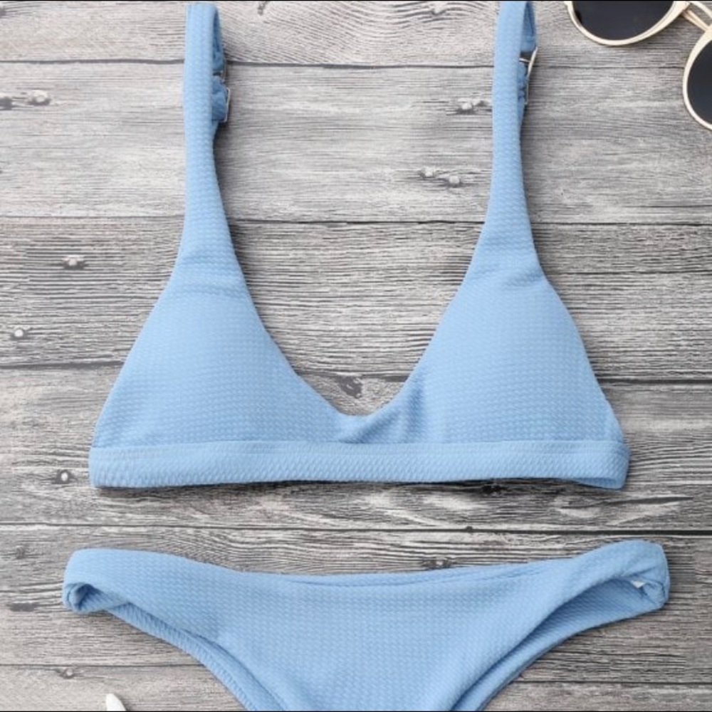 ZAFUL baby blue bikini